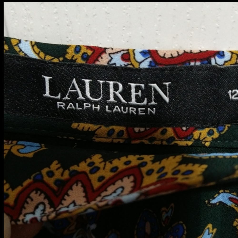 Lauren Ralph Lauren Ascot-Print Pleated Georgette Midi Skirt - Picture 4 of 6